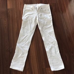 LOFT White Straight Leg Jeans